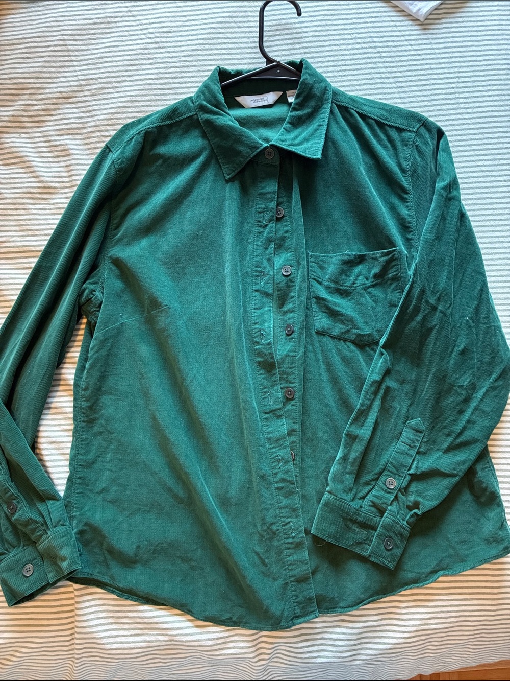 Vintage Northern Reflections Green Corduroy Button Down Shirt XL (fits W medium)